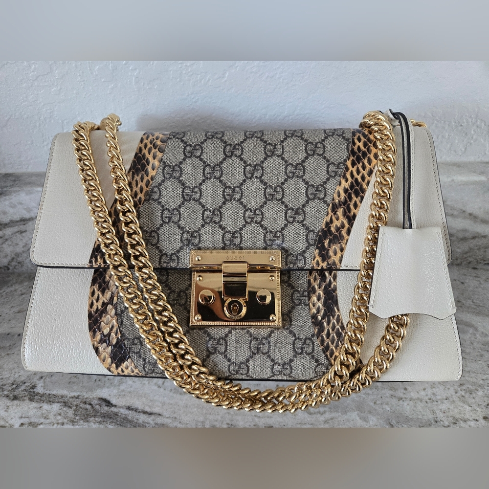 Beautiful LIMITED EDITION Gucci Python GG Padlock… - image 1